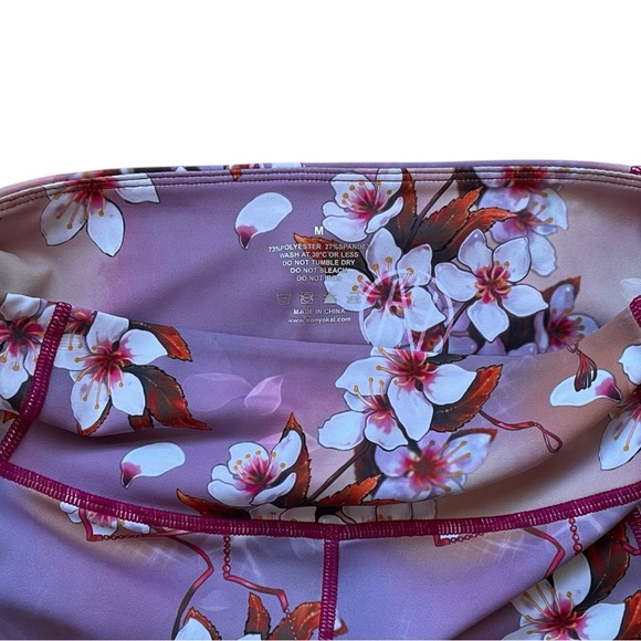 Iron Yokai Pastel Plum Blossom Floral Purple Women's Activewear Set - Picture 11 of 11